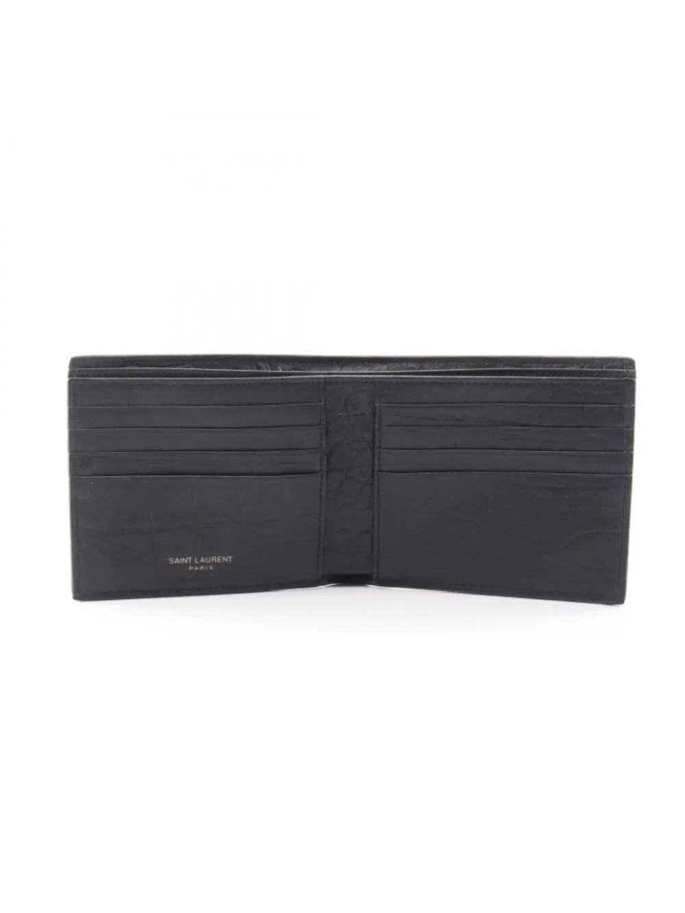 Saint Laurent Paris Billfold East West Monogram Wallet Leather Bifold